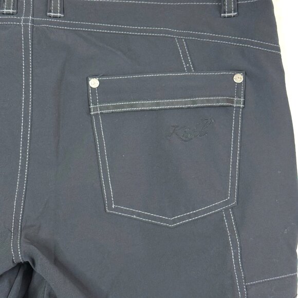 Kuhl Hiking Cargo Nylon Stretch Cargo Outdoor Pants Womens 12 Petite Blue Gray - Picture 5 of 11